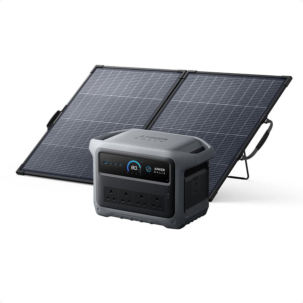 SOLIX C1000 Gen 2, 2000W 1024Wh Power Station with 200W Solar Panel