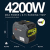 Pmi 4500 Inverter Petrol Generator - 4200W Max Power, Electric Start, Quiet Operation, Remote Control, ATS Compatible, Portable with Wheel Kit, Dual UK Sockets