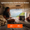 2000 V2, Lighter & Smaller 2Kwh Power Station with 200W Solar Panel