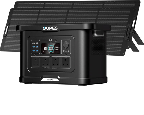 Exodus 2400 Solar Generator with 480W Panel, 2232Wh/2400W AC Output