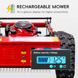 Crawler Mower, 7.5HP Gasoline Mower,Robot Lawn Mower, four sroke gasoline Lawn mower with remote control, Supports Slopes of 45°, Height 10-180mm, Mowing Width 550mm