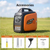 2000W Petrol Inverter Generator, Silent Portable for Camping