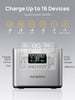 2400W 2048Wh Portable Power Station with 200W Solar Panel, Solar Generator Control via App, Lifepo4 Battery Quick Charge in 1.5H, 240V AC Outlets, 13 Outputs for Home Emergency/Camping/Rv