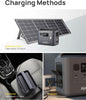 Portable Power Station 800W with 100W Solar Panel Included, 512Wh Lifepo4 Batteries, AC 220V-240V Output, UPS, Foldable Solar Panel with Junction Box, IP65, for Outdoor Camping/Rv/Home Backup
