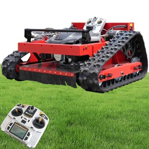 Crawler Mower, 7.5HP Gasoline Mower,Robot Lawn Mower, four sroke gasoline Lawn mower with remote control, Supports Slopes of 45°, Height 10-180mm, Mowing Width 550mm