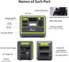 F2400 Portable Power Station Update Lightweight, Silent, and Efficient UPS with 2048Wh Lifepo4,3 X 240V AC Outputs 2400W,100W USB-C Output, Solar Generator for Rv/Camping/Home/Emergency