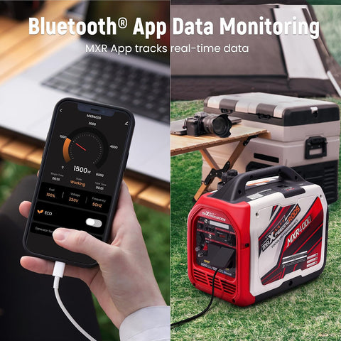 3500W Portable Inverter Generator with App Data Monitor