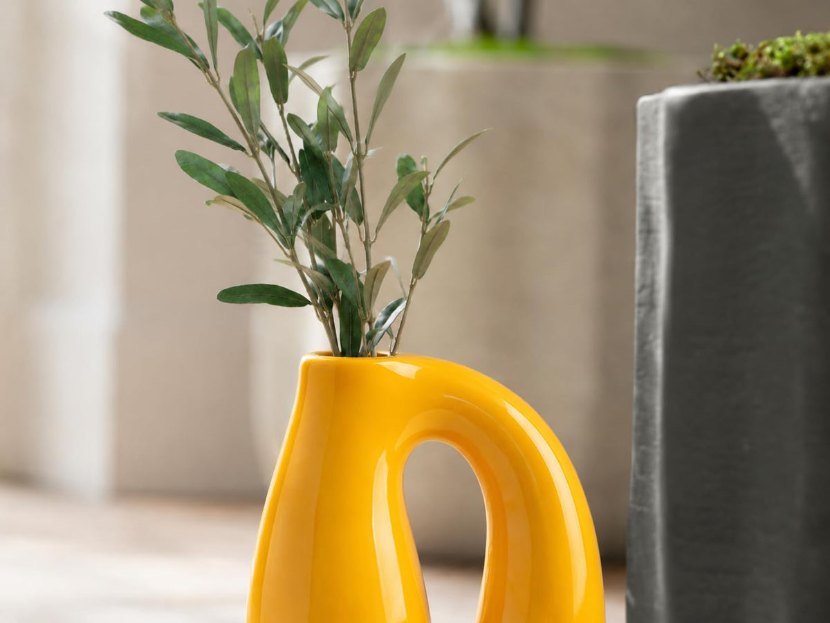 Yellow Ceramic Vase