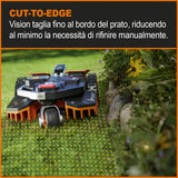 WORX Landroid L WR148E Robot Lawn Mower for large gardens up to 800m2 / Automatic robotic lawn mower for manicured lawn with application control, wifi connectivity