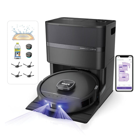 Shark PowerDetect UV Reveal Robot Mop and Vacuum, Black, AV3020XEUK
