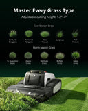 Lymow One Plus Robot Lawn Mower, Wire-Free RTK+Vision Navigation, 1.73 Acres Daily Coverage, 100% Slope (45°) Climbing, 1.2"-4" Cut Height, AWD All-Terrain Automatic Robotic Mower, App Control