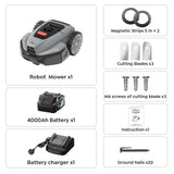 YARDCARE V3 Robot Lawn Mower with Vision Navigation, 150+ Obstacle Detection and App Control, 50 dB Quiet, with Spiral Mowing Mode and Rain Sensor, robotic lawn mower for small to medium‑sized gardens