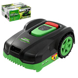 Robotic Lawn Mower, Automatic Robot Lawnmower with App Control, 500 sq m Working Area, 16cm Cutting Width, 25-45mm Cutting Height, IPX4 Waterproof, 27% Slopes, Self Charging for Garden Lawn