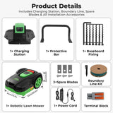 Robotic Lawn Mower, Automatic Robot Lawnmower with App Control, 500 sq m Working Area, 16cm Cutting Width, 25-45mm Cutting Height, IPX4 Waterproof, 27% Slopes, Self Charging for Garden Lawn