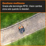 WORX Landroid L WR148E Robot Lawn Mower for large gardens up to 800m2 / Automatic robotic lawn mower for manicured lawn with application control, wifi connectivity