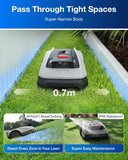 ECOVACS GOAT O600 RTK Robot Lawn Mower,Wire-Free TrueMapping 2.0 RTK Navigation,AIVI AI Obstacle Avoidance,19cm Cutting Width Robot Lawnmower for Medium Gardens up to 600m²,App Control,IPX6 Waterproof