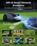 ECOVACS GOAT O600 RTK Robot Lawn Mower,Wire-Free TrueMapping 2.0 RTK Navigation,AIVI AI Obstacle Avoidance,19cm Cutting Width Robot Lawnmower for Medium Gardens up to 600m²,App Control,IPX6 Waterproof