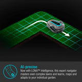 Gardena smart SILENO life 1000 m² robot lawnmower set: Innovative LONA AI technology, controlled via app, SensorControl, for slopes up to 35%, incl. smart gateway, EN version, UK plug (19702-68)