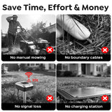 YARDCARE V3 Robot Lawn Mower with Vision Navigation, 150+ Obstacle Detection and App Control, 50 dB Quiet, with Spiral Mowing Mode and Rain Sensor, robotic lawn mower for small to medium‑sized gardens