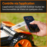 WORX WR202E Landroid Vision Robotic Lawn Mower – 250m² Patented AIA Mowing Multi-Zone, Auto Charging, 20V PowerShare Battery, Rain Sensor, Cut-to-Edge Technology, App-Controlled, 2025 Model