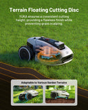 MAMMOTION YUKA 2000 Robot Lawn Mower, Perimeter Wire Free, Recommended 2000 m², Max.2400 m², Equipped with UltraSense AI Vision, Handles 45% Slopes, Cutting Heights 20-90mm, Automatic Mapping