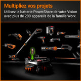 WORX WR202E Landroid Vision Robotic Lawn Mower – 250m² Patented AIA Mowing Multi-Zone, Auto Charging, 20V PowerShare Battery, Rain Sensor, Cut-to-Edge Technology, App-Controlled, 2025 Model