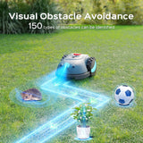 YARDCARE V100 Robot Lawnmower without Boundary, Vision Navigation, 150 Obstacle Dectection,Adjustable Cutting Height,Magnetic Wires,Robotic Lawnmower with 4Ah Battery-Ideal for Small Lawns up to 150m²
