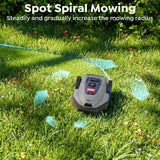 YARDCARE V3 Robot Lawn Mower with Vision Navigation, 150+ Obstacle Detection and App Control, 50 dB Quiet, with Spiral Mowing Mode and Rain Sensor, robotic lawn mower for small to medium‑sized gardens