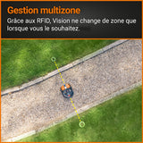 WORX WR202E Landroid Vision Robotic Lawn Mower – 250m² Patented AIA Mowing Multi-Zone, Auto Charging, 20V PowerShare Battery, Rain Sensor, Cut-to-Edge Technology, App-Controlled, 2025 Model