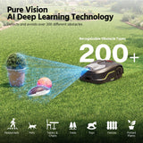 SUNTEK Robot Lawn Mower without Boundary, AI Pure Vision Robotic Mower with Auto Mapping, Slope up to 35°, IPX5 Waterproof Rating, Automatic Mapping, APP Control for lawns up to 250 m²