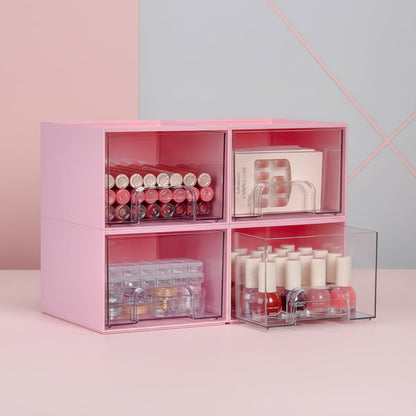 Storage Organizer Clear Stackable Acrylic Drawer Bins Handles