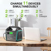 Portable Power Station S1000 with 100W Solar Panel, Solar Generator 725Wh, 2X 1000W (1500W Surge) AC Outlets, 2X 65W USB-C PD Ports for Outdoors Camping Travel RV Home