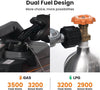 3500W Dual Fuel Inverter Generator Remote/Electric Start 4-Stroke Lpg/Petrol Inverter Generator Digital Meter Compact and Lightweight 25Kgs for Camping, RV Travel, Home, or Jobsites