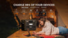 F2400 Portable Power Station Update Lightweight, Silent, and Efficient UPS with 2048Wh Lifepo4,3 X 240V AC Outputs 2400W,100W USB-C Output, Solar Generator for Rv/Camping/Home/Emergency