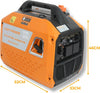 3500W Portable Inverter Generator Petrol, 4-Stroke 149Cc Quiet Power Station, Pure Sine Wave Generator with 6L Fuel Tank, 230V/50Hz, Ideal for Camping, RV, Outdoor, and Home Backup - Orange
