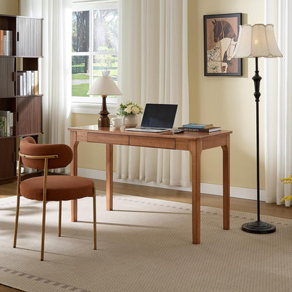 47.2Inch Oakwood Computer Desk With Storage Drawers