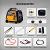 3500W Dual Fuel Inverter Generator Remote/Electric Start 4-Stroke Lpg/Petrol Inverter Generator Digital Meter Compact and Lightweight 25Kgs for Camping, RV Travel, Home, or Jobsites