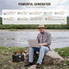 Portable Power Station 500W(Peak 1000W), 519Wh Outdoor Solar Generator Backup Battery Pack with 2 230V AC Outlets, 500W 10-Port Powerhouse for Rv/Van Camping Road Trip Home Emergency, T-500