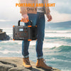 Portable Power Station 1000W(Peak 2000W),  999Wh Outdoor Solar Generator Backup Battery Pack with 2 230V AC Outlets, 1000W 10-Port Powerhouse for Rv/Van Camping Road Trip Home Emergency