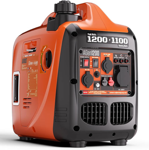 1200W Petrol Inverter Generator, Silent Portable for Camping, Home