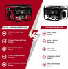 Excel Power XL2200E Portable Petrol Generator - 2300W Peak 2000W AVR Generator for Home & Camping with Digital Display | 15L Tank, Recoil Start & Low Oil Protection | 3 Year Warranty