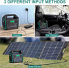 Portable Power Station S1000 with 100W Solar Panel, Solar Generator 725Wh, 2X 1000W (1500W Surge) AC Outlets, 2X 65W USB-C PD Ports for Outdoors Camping Travel RV Home