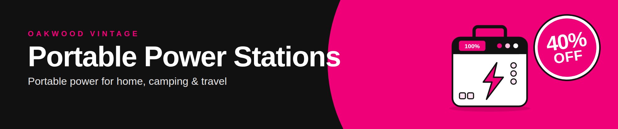 40% OFF Portable Power Stations